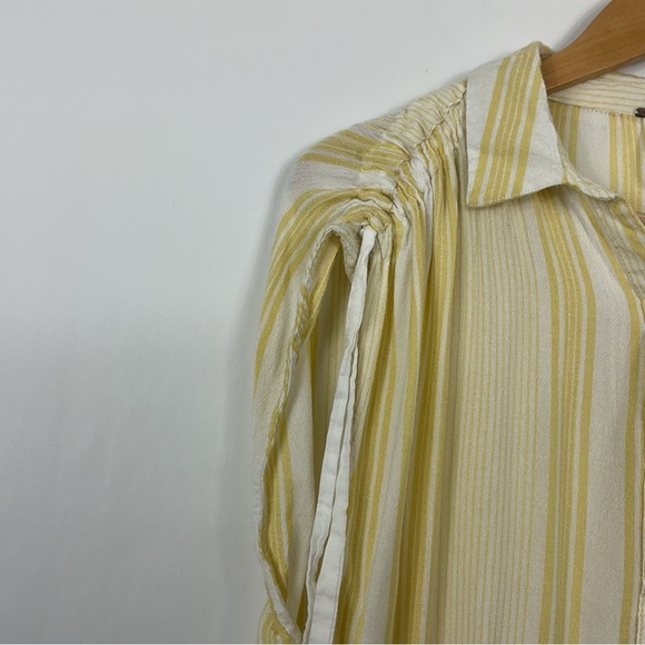Free People Baby Blues Yellow Striped Top Size Small - Picture 2 of 6